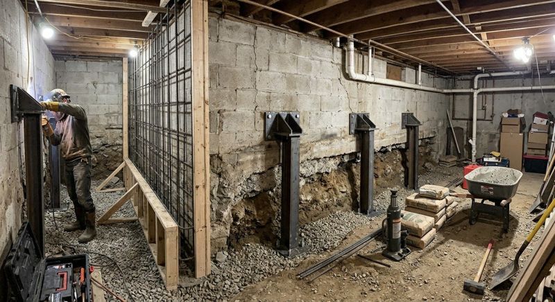 Basement Stabilization in Corona, CA