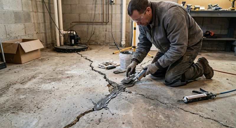 Cracked Basement Floor Repair in Corona, CA