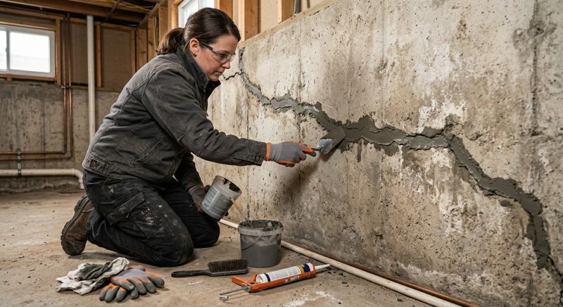 Cracked Basement Floor Repair in Corona, CA