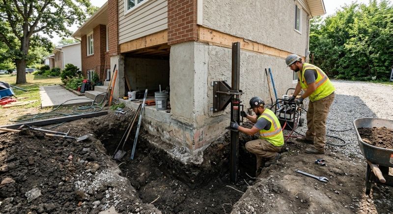 Foundation Pier Repair in Corona, CA