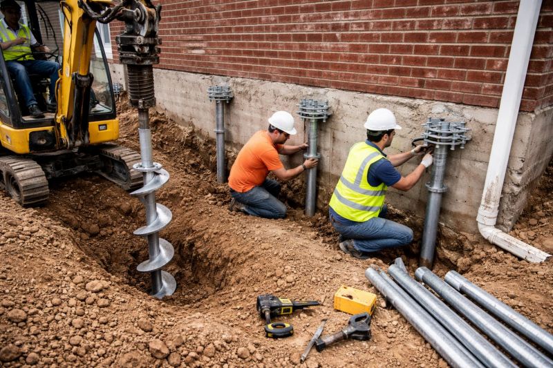 Helical Piers Installation in Corona, CA