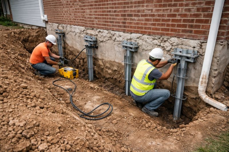 Helical Piers Installation in Corona, CA