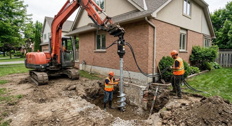 Helical Pile Installation in Corona, CA