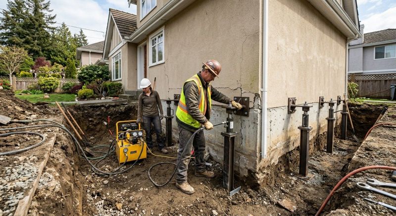 Sinking Foundation Repair in Diamond Bar, CA